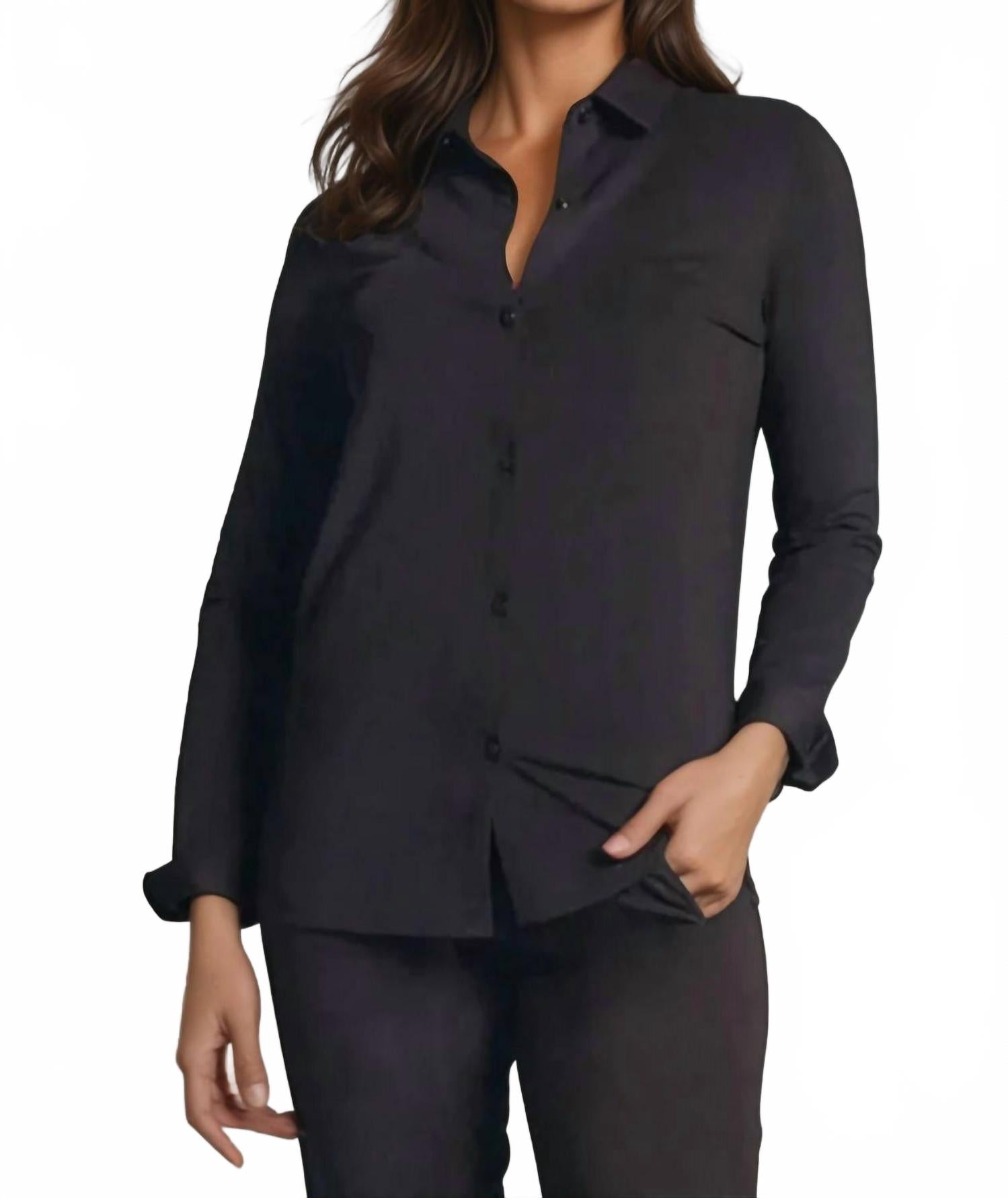 Рубашка Cinqo Single Shot черная Buki 
Рубашка Cinqo Single Shot черная Buki