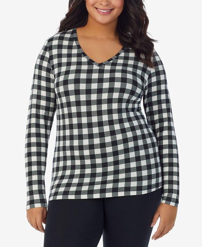 Мягкая одежда больших размеров, топ с длинными рукавами и v-образным вырезом Cuddl Duds, тан/бежевый
Мягкая одежда больших размеров, топ с длинными рукавами и v-образным вырезом Cuddl Duds, тан/бежевый