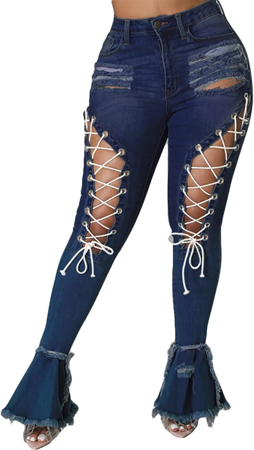 Женские джинсы с кружевной шнуровкой и разрезами, Y2K, Bell Bottom, Plus Size Lymeral
Женские джинсы с кружевной шнуровкой и разрезами, Y2K, Bell Bottom, Plus Size Lymeral