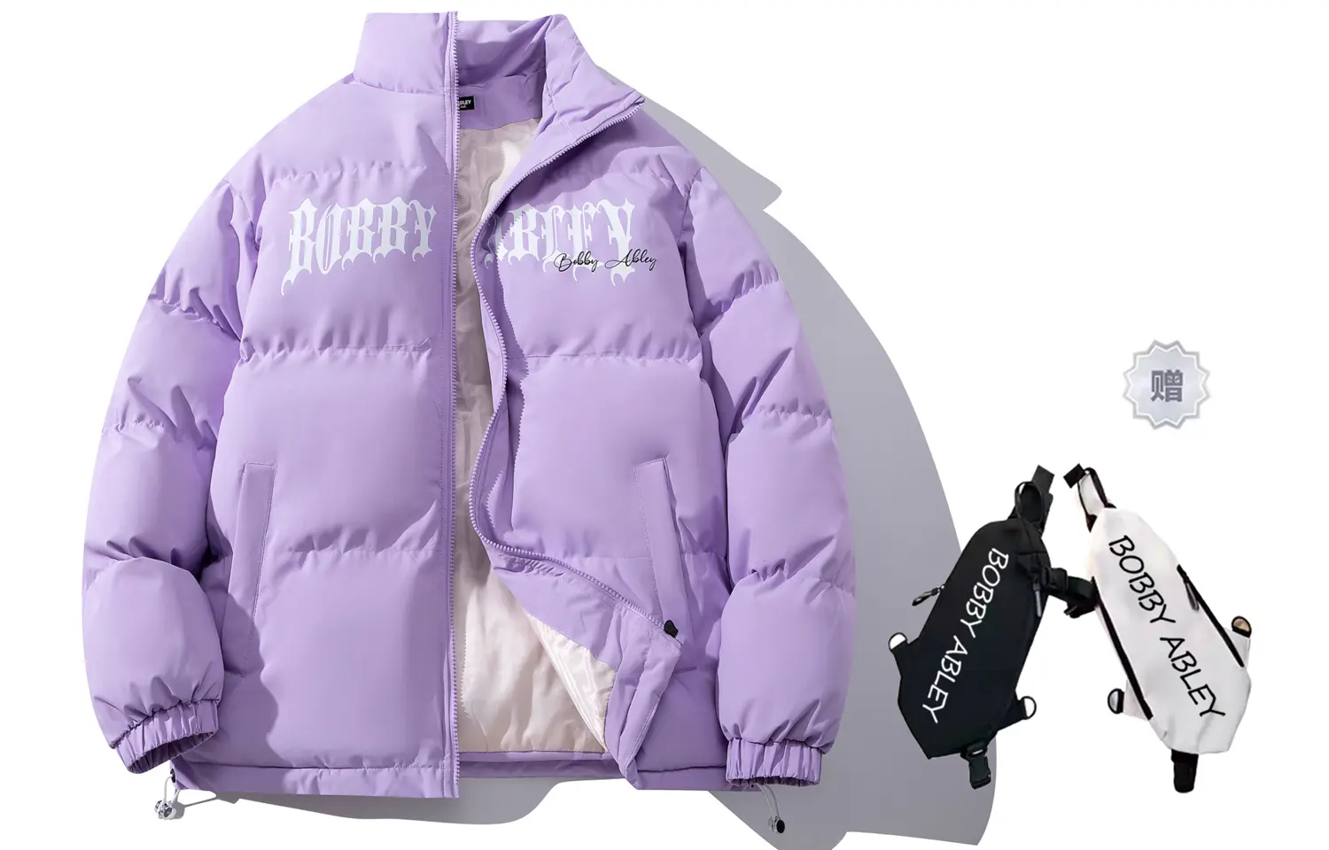 BOBBY ABLEY Пуховик унисекс, Light Purple (Includes Branded Crossbody Bag) 
BOBBY ABLEY Пуховик унисекс, Light Purple (Includes Branded Crossbody Bag)