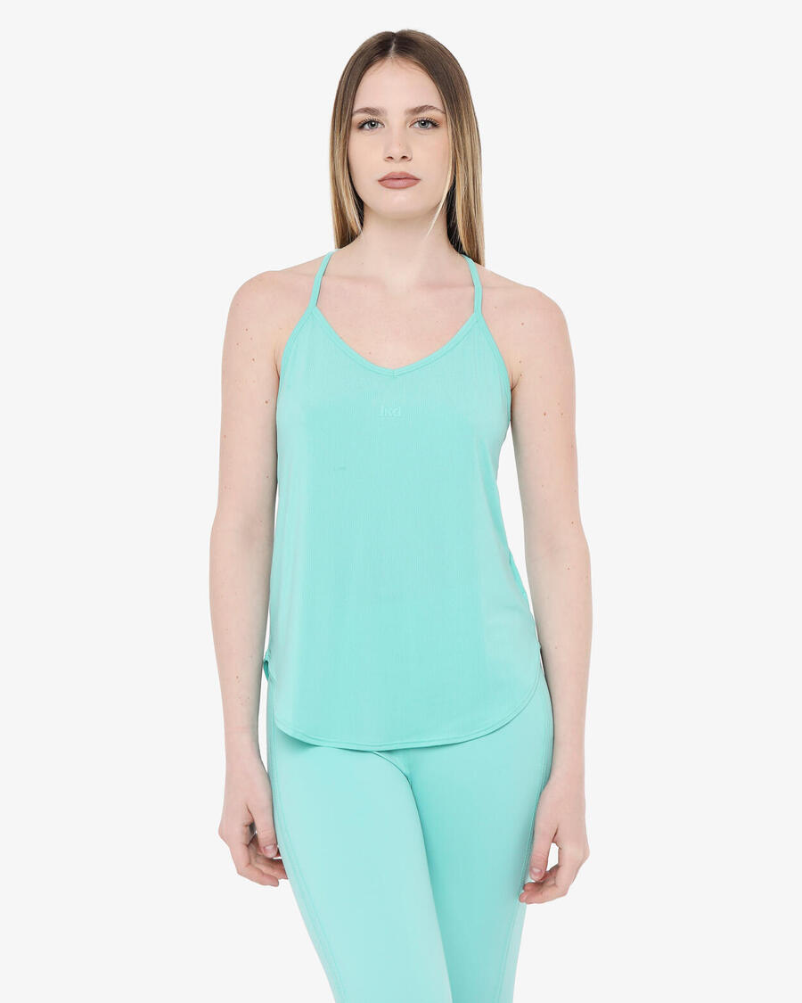 JAKED Синтетическая майка для фитнеса цвета морской волны для женщин
JAKED Синтетическая майка для фитнеса цвета морской волны для женщин