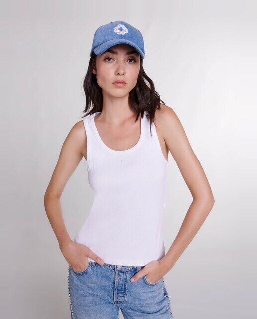 Женская майка в рубчик Maje, белый
Женская майка в рубчик Maje, белый