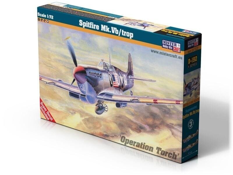Mistercraft, пластиковая модель Spitfire Mk Vb trop
Mistercraft, пластиковая модель Spitfire Mk Vb trop