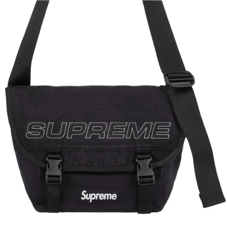 Supreme Нейлоновый джинсовый мессенджер через плечо унисекс черный, Black 
Supreme Нейлоновый джинсовый мессенджер через плечо унисекс черный, Black