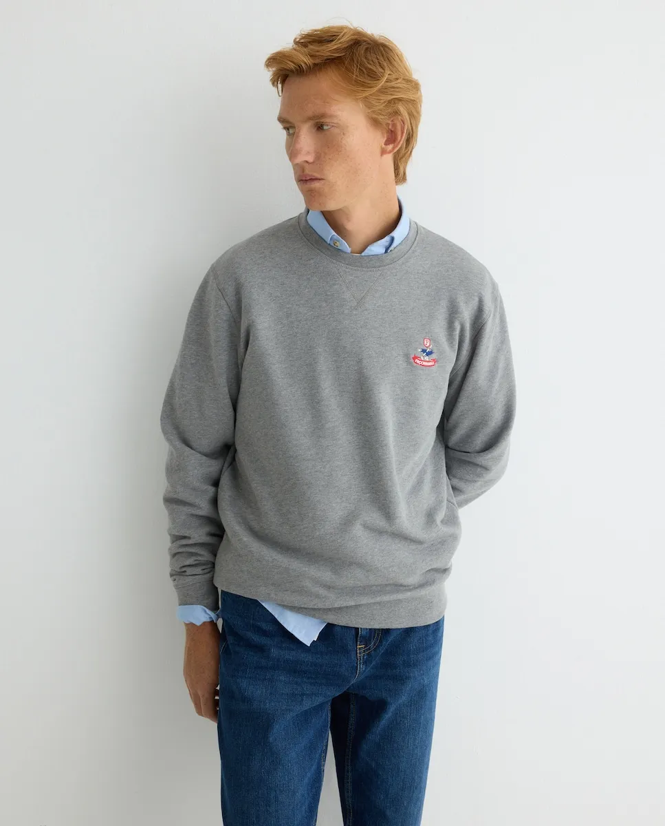 Мужская однотонная толстовка с вышивкой птички на груди Façonnable, серый
Мужская однотонная толстовка с вышивкой птички на груди Façonnable, серый