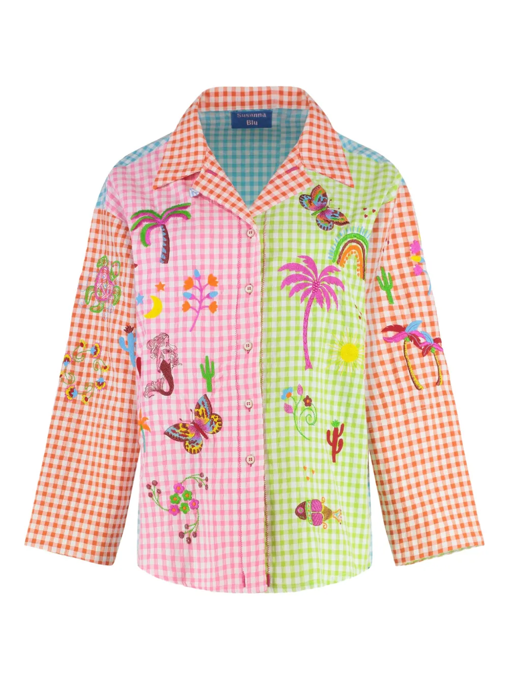 Вышитая рубашка в клетку «Гардения» SUSANNA BLU, оранжевый
Вышитая рубашка в клетку «Гардения» SUSANNA BLU, оранжевый