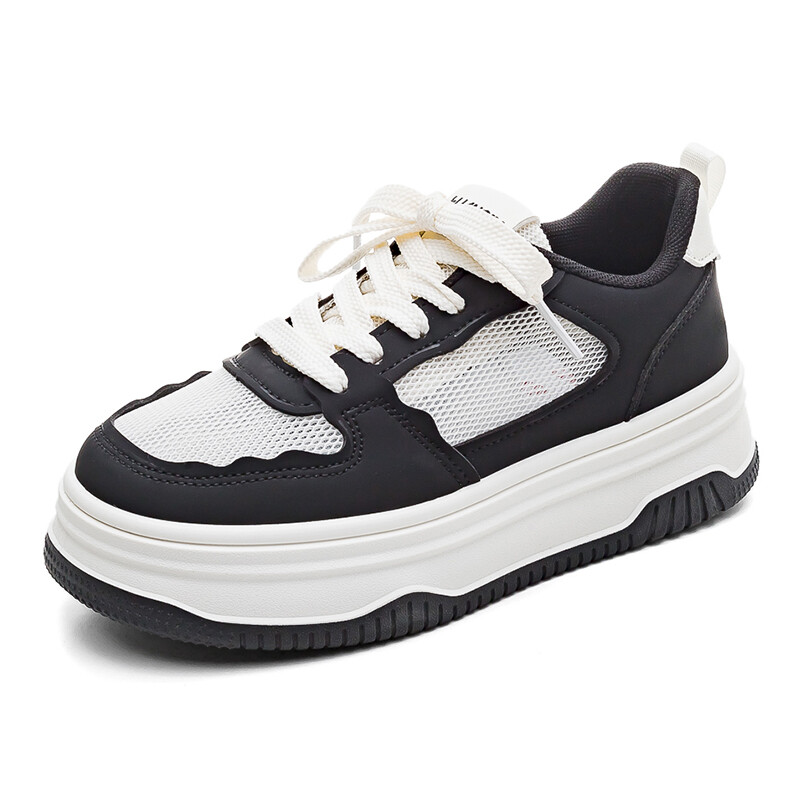 Кеды, скейтборд обувь женская низкая бежевый/черный Huanqiu 
Кеды, скейтборд обувь женская низкая бежевый/черный Huanqiu