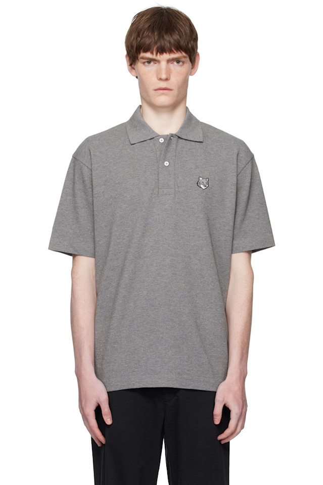 Удобная поло с вышитой головой лисы Bold fox Maison Kitsuné, серый
Удобная поло с вышитой головой лисы Bold fox Maison Kitsuné, серый