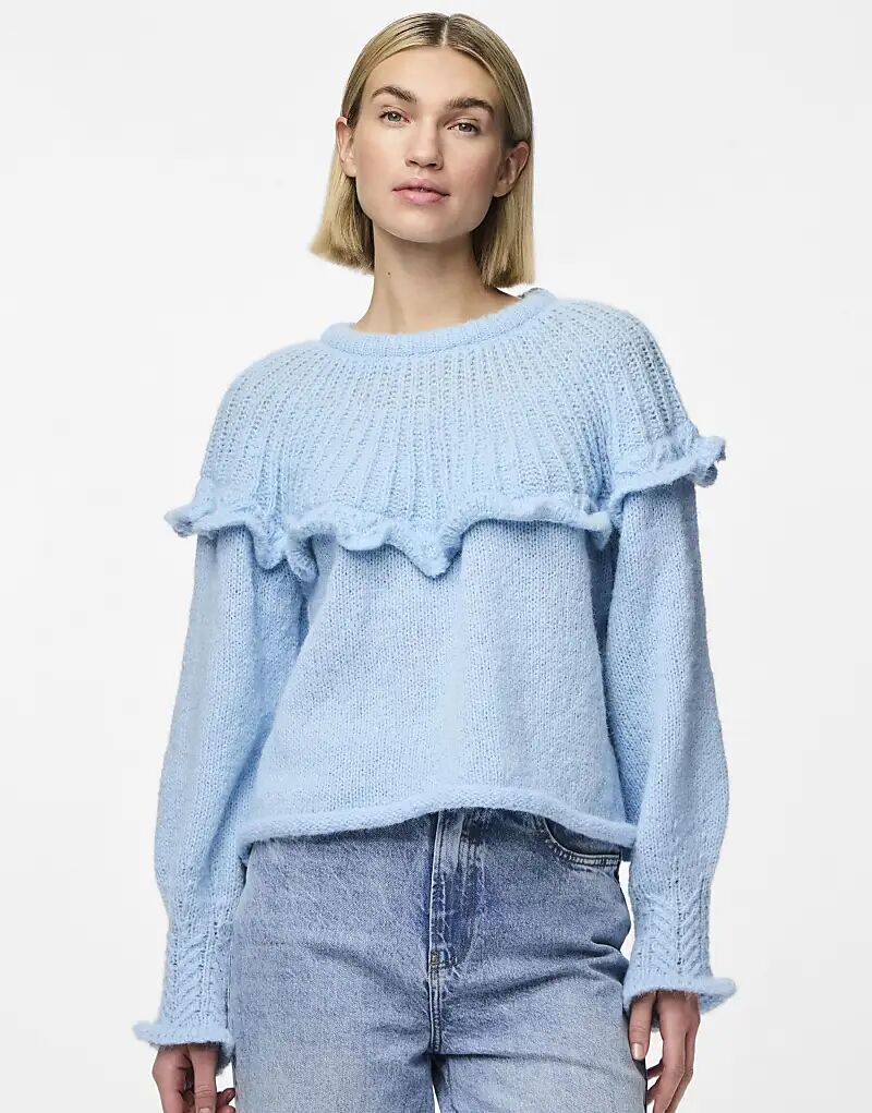 Вязаный джемпер Pieces нежно-голубого цвета
Вязаный джемпер Pieces нежно-голубого цвета