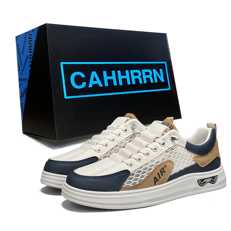 CAHHRRN Дышащие низкие скейтерские кроссовки мужские бело-синие, цвет White Blue 
CAHHRRN Дышащие низкие скейтерские кроссовки мужские бело-синие, цвет White Blue