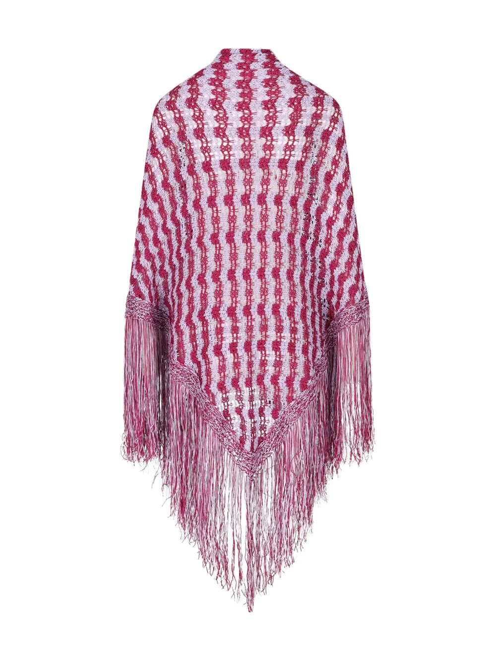 Шарф с полосатым рисунком и бахромой по краю Giada Benincasa, фиолетовый
Шарф с полосатым рисунком и бахромой по краю Giada Benincasa, фиолетовый