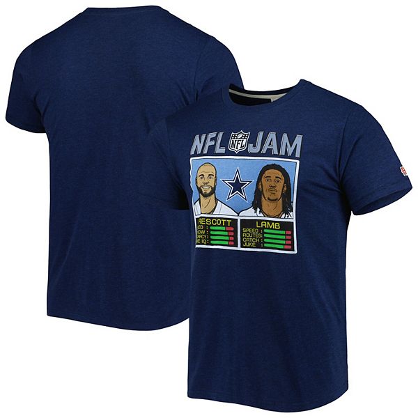 Футболка Dallas Cowboys NFL Jam Tri-Blend с принтом Ceedee Lamb и Dak Prescott, цвет heathered navy Homage
Футболка Dallas Cowboys NFL Jam Tri-Blend с принтом Ceedee Lamb и Dak Prescott, цвет heathered navy Homage