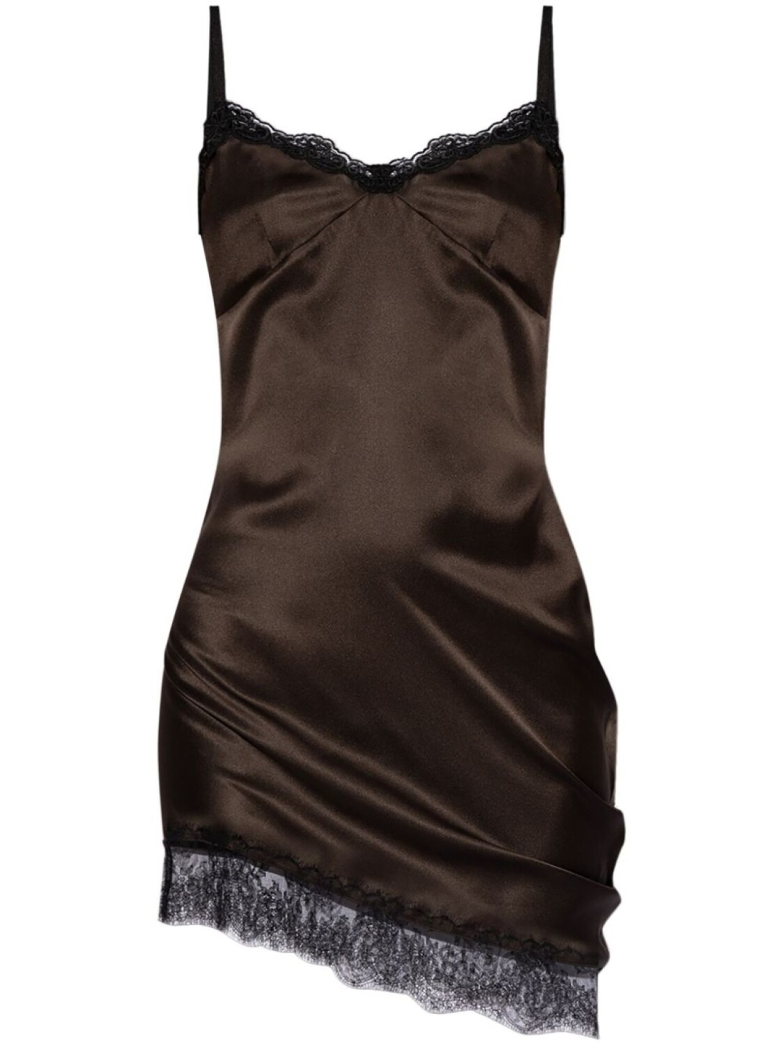 The Attico асимметричное мини-платье-комбинация, коричневый
The Attico асимметричное мини-платье-комбинация, коричневый