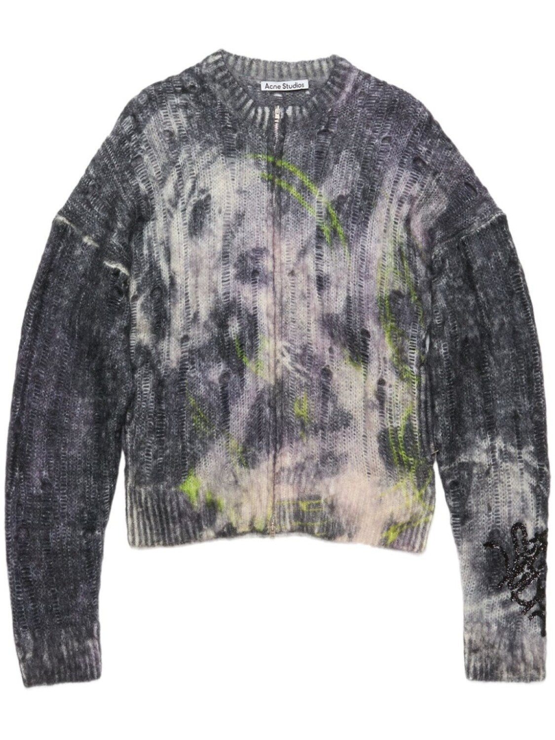 Acne Studios свитер с прорезями, черный 
Acne Studios свитер с прорезями, черный