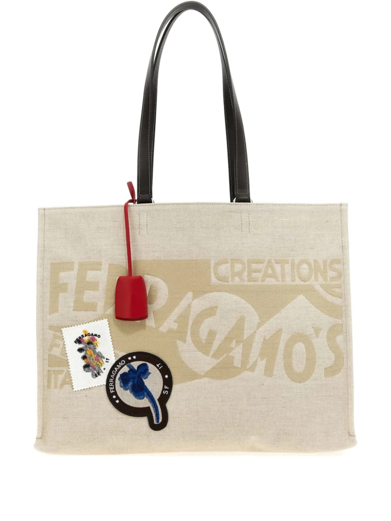 Большая сумка-тоут с жаккардовым логотипом Ferragamo, нейтральный
Большая сумка-тоут с жаккардовым логотипом Ferragamo, нейтральный