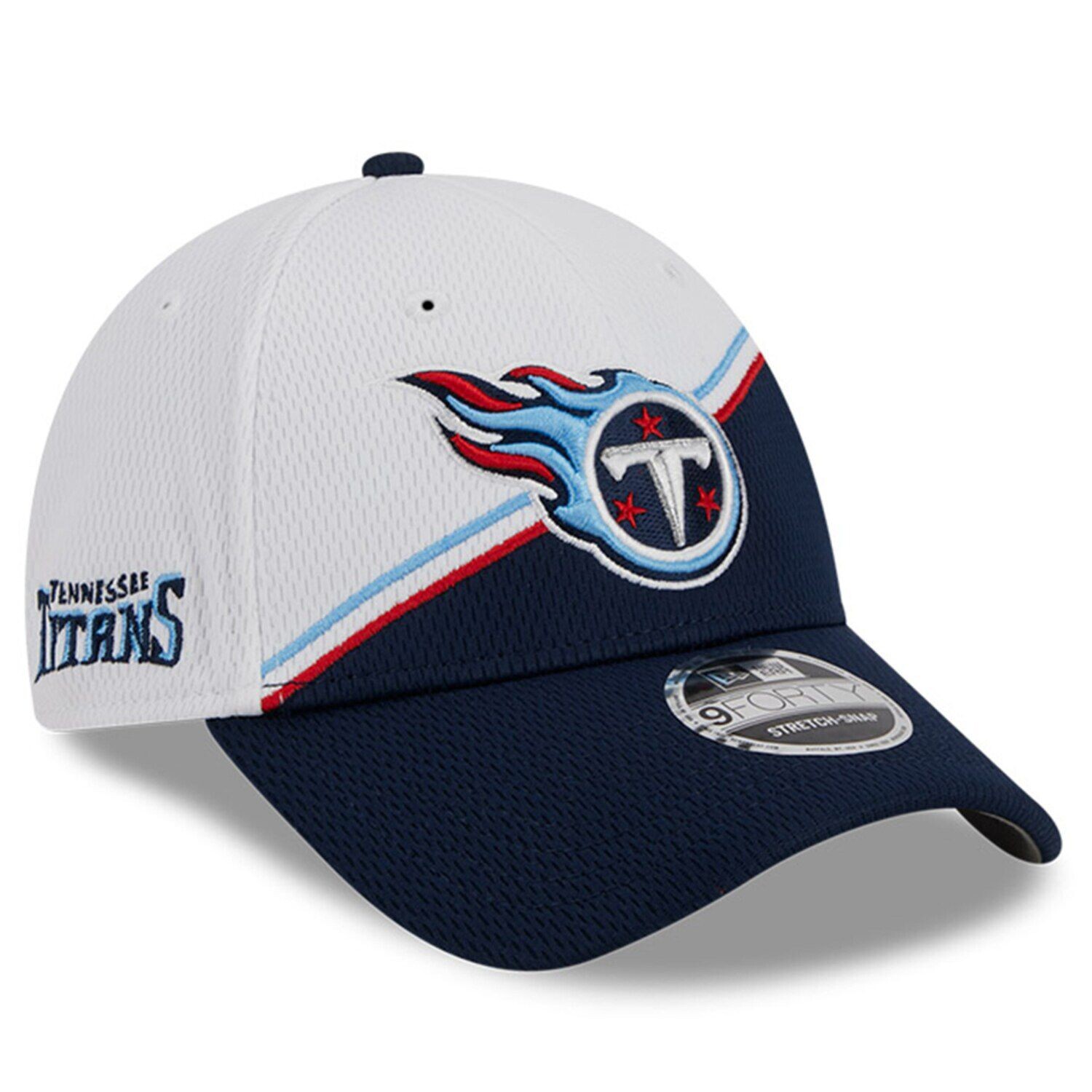 Мужская регулируемая кепка New Era белого/темно-синего цвета Tennessee Titans 2023 Sideline 9FORTY
Мужская регулируемая кепка New Era белого/темно-синего цвета Tennessee Titans 2023 Sideline 9FORTY