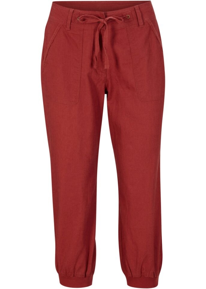 Брюки 3/4 из льна с удобным поясом свободного кроя Bpc Bonprix Collection, красный
Брюки 3/4 из льна с удобным поясом свободного кроя Bpc Bonprix Collection, красный