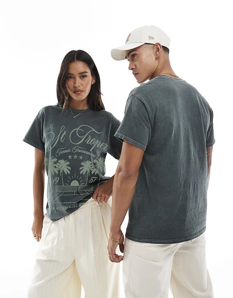 Футболка PRNT St Tropez в зеленом цвете с эффектом потертости
Футболка PRNT St Tropez в зеленом цвете с эффектом потертости