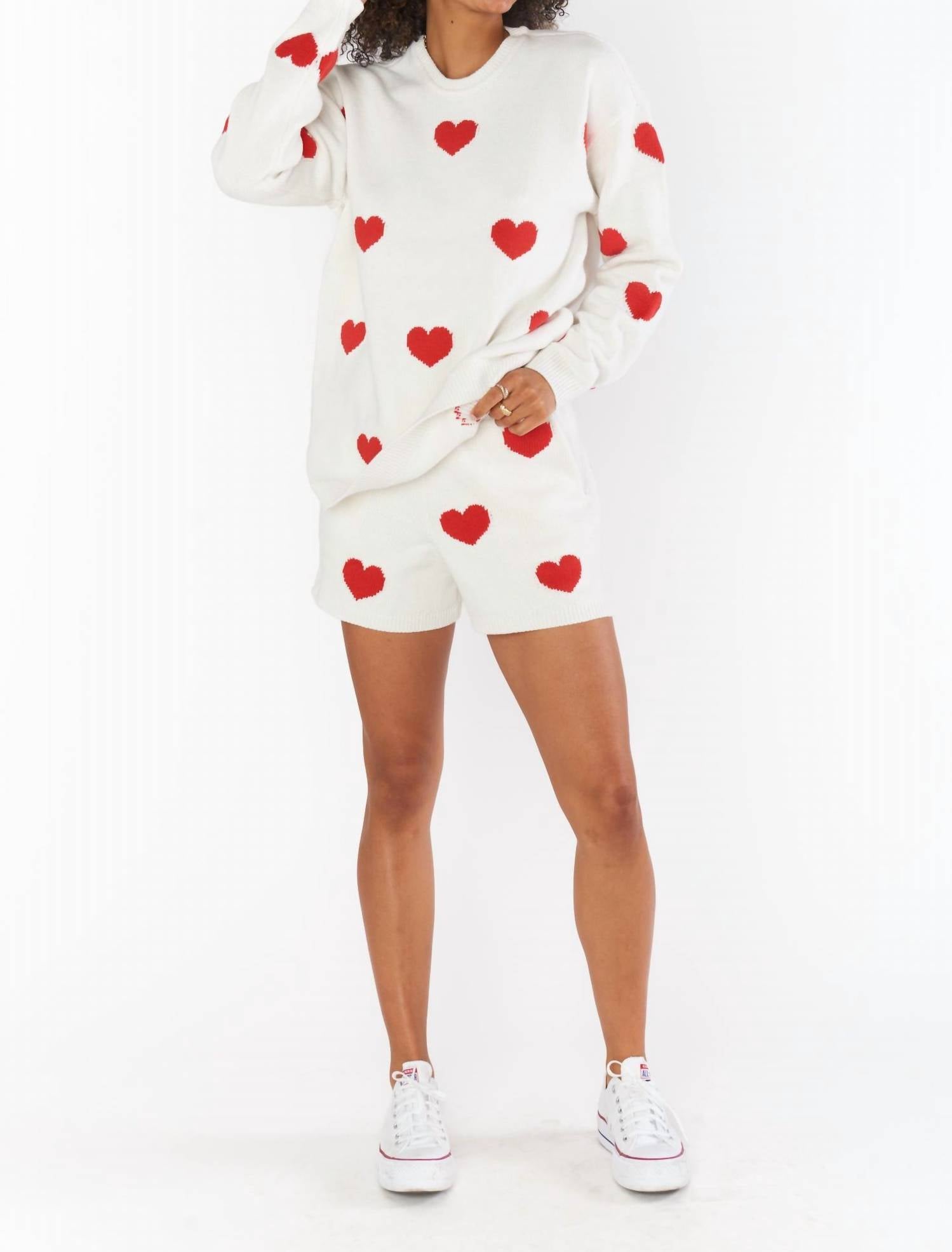 Свитер с вязаным узором в виде сердечек красный Show Me Your Mumu
Свитер с вязаным узором в виде сердечек красный Show Me Your Mumu