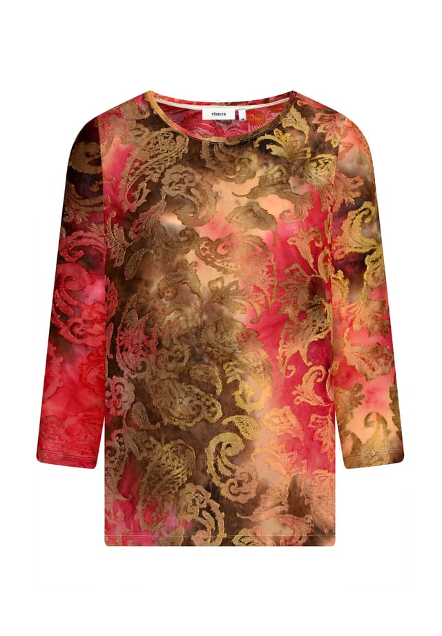 Рубашка с орнаментом красного/оливкового цвета Elanza, красный
Рубашка с орнаментом красного/оливкового цвета Elanza, красный