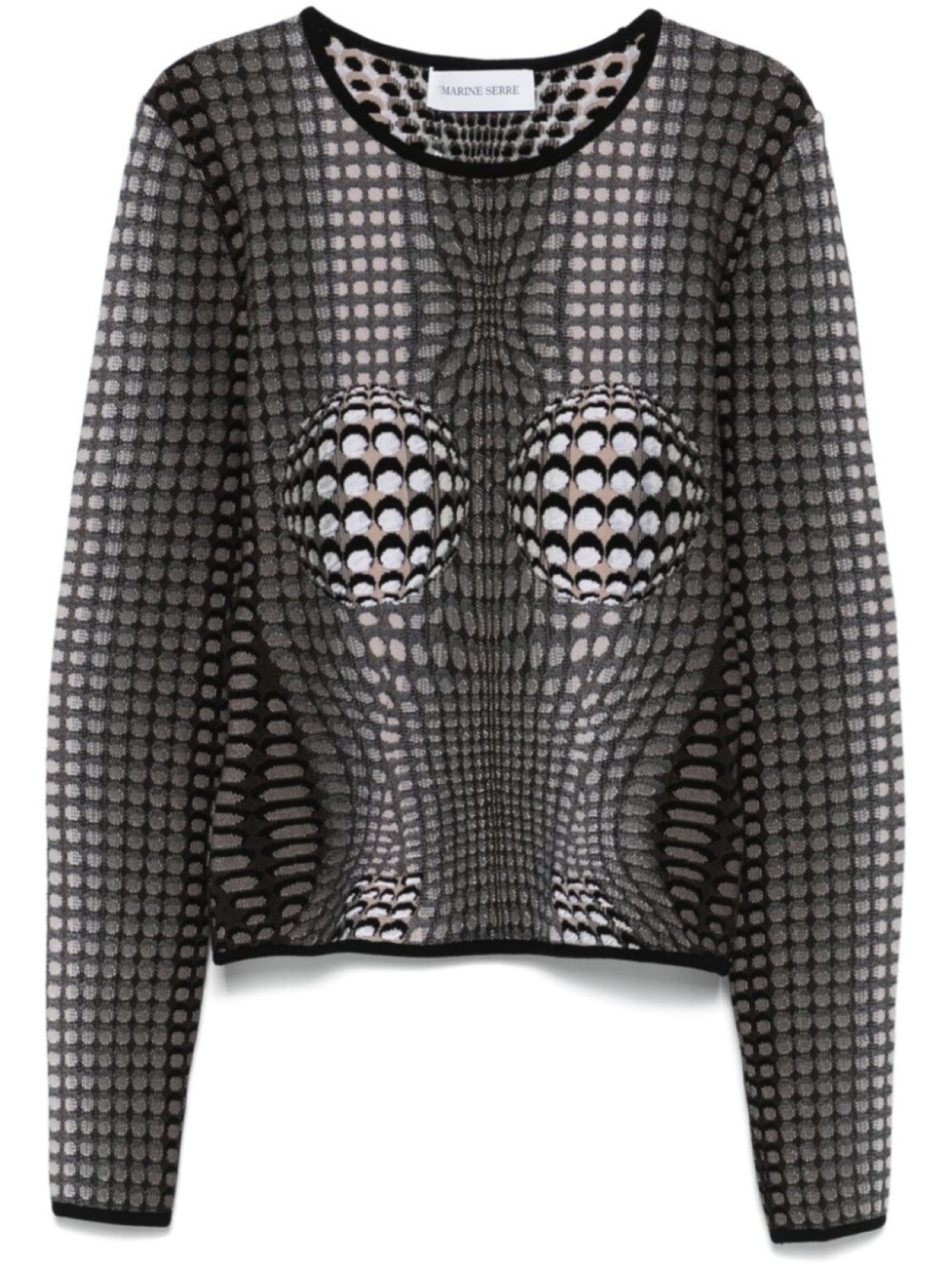 Marine Serre жаккардовый свитер с узором Moon, серый
Marine Serre жаккардовый свитер с узором Moon, серый