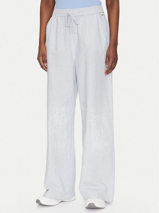 Брюки прямого кроя DW0DW20352 Tommy Jeans, синий 
Брюки прямого кроя DW0DW20352 Tommy Jeans, синий