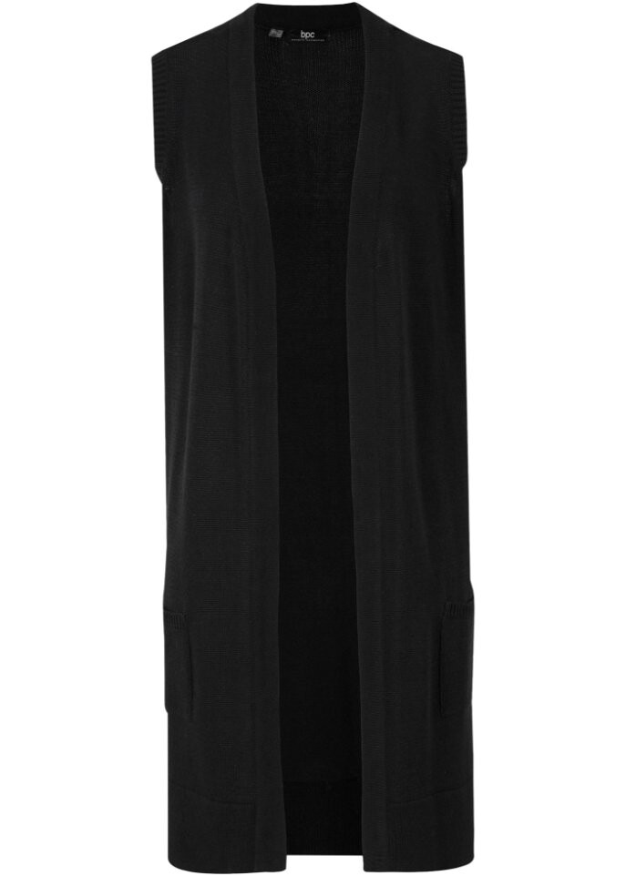 Длинный вязаный жилет с карманами Bpc Bonprix Collection, черный
Длинный вязаный жилет с карманами Bpc Bonprix Collection, черный