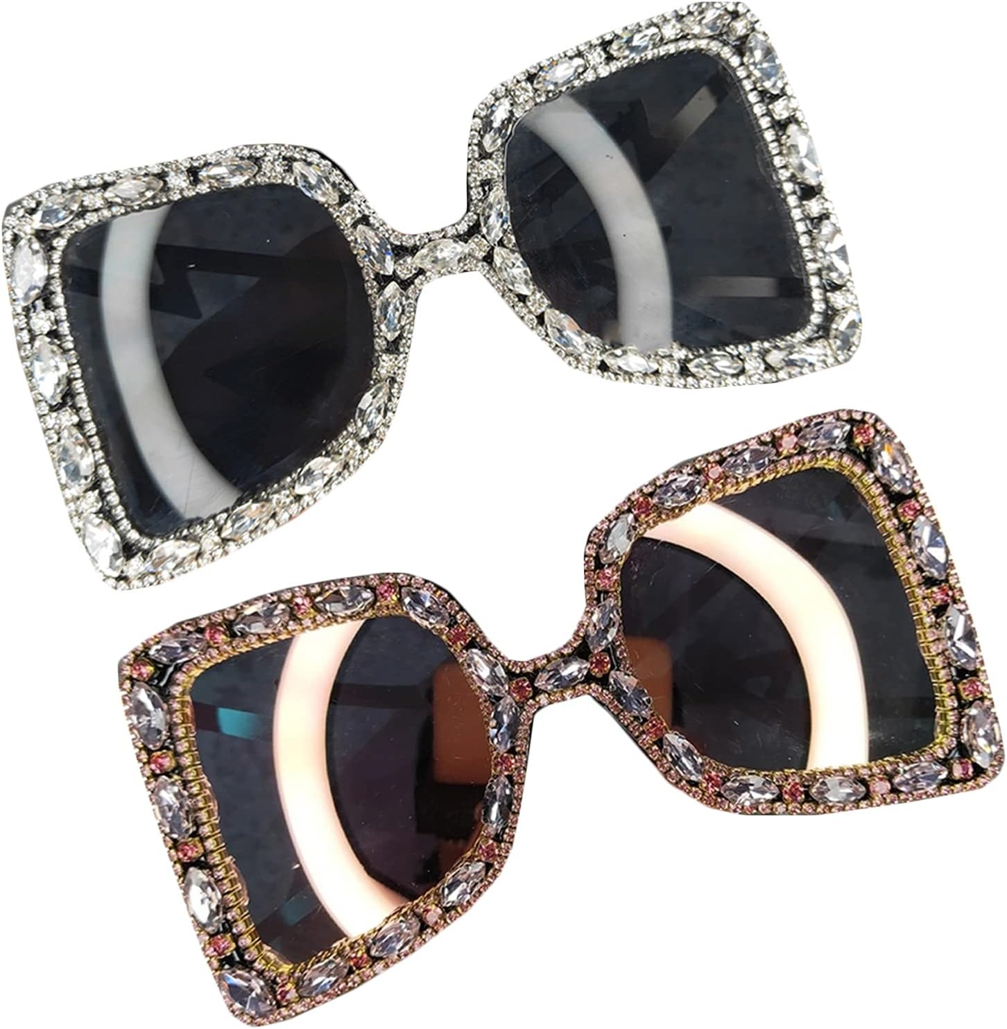 Willochra — большие квадратные солнцезащитные очки для женщин с блестящими стразами и кристаллами в оправе, бриллиантовые солнцезащитные очки для женщин, 2pcs-pink&white
Willochra — большие квадратные солнцезащитные очки для женщин с блестящими стразами и кристаллами в оправе, бриллиантовые солнцезащитные очки для женщин, 2pcs-pink&white