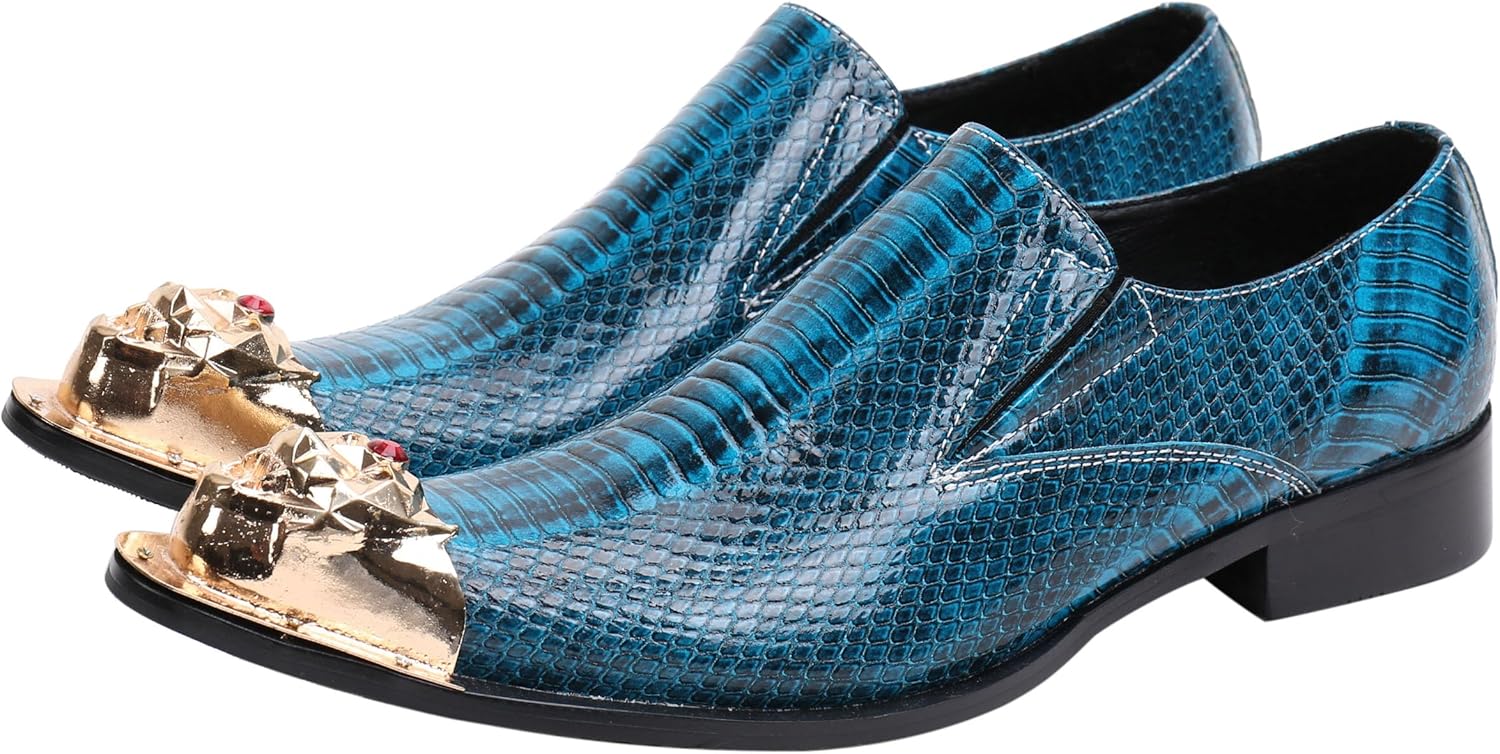 Мужские лоферы Santimon с острым носком из лакированной кожи, модные, с металлическим наконечником, вестерн стиль, синий
Мужские лоферы Santimon с острым носком из лакированной кожи, модные, с металлическим наконечником, вестерн стиль, синий