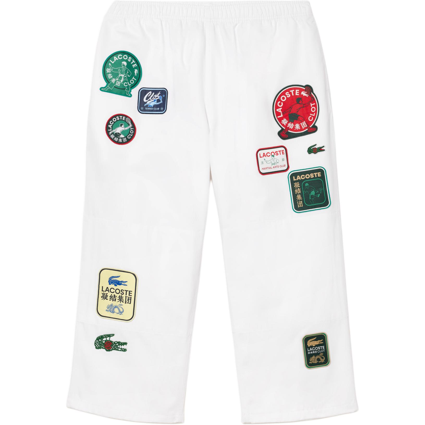 CLOT Lacoste X LACOSTE вязаные спортивные штаны унисекс white
CLOT Lacoste X LACOSTE вязаные спортивные штаны унисекс white