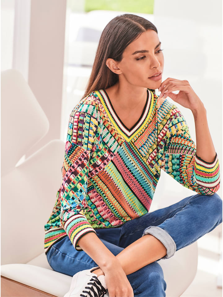 Рубашка с рукавами 3/4 в изумрудно-розовом узоре Heine
Рубашка с рукавами 3/4 в изумрудно-розовом узоре Heine