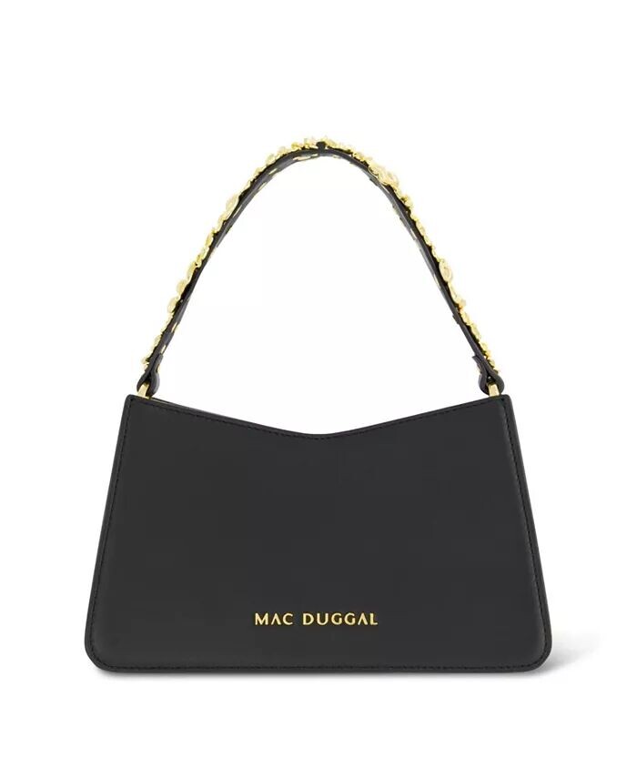 Сумка на плечо из кожи наппа с золотым цветочным ремешком Mac Duggal, черный
Сумка на плечо из кожи наппа с золотым цветочным ремешком Mac Duggal, черный
