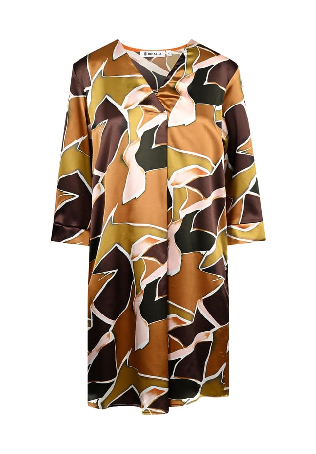 Атласное платье с графическим принтом в оливково-коричневом цвете Bicalla, мультиколор
Атласное платье с графическим принтом в оливково-коричневом цвете Bicalla, мультиколор
