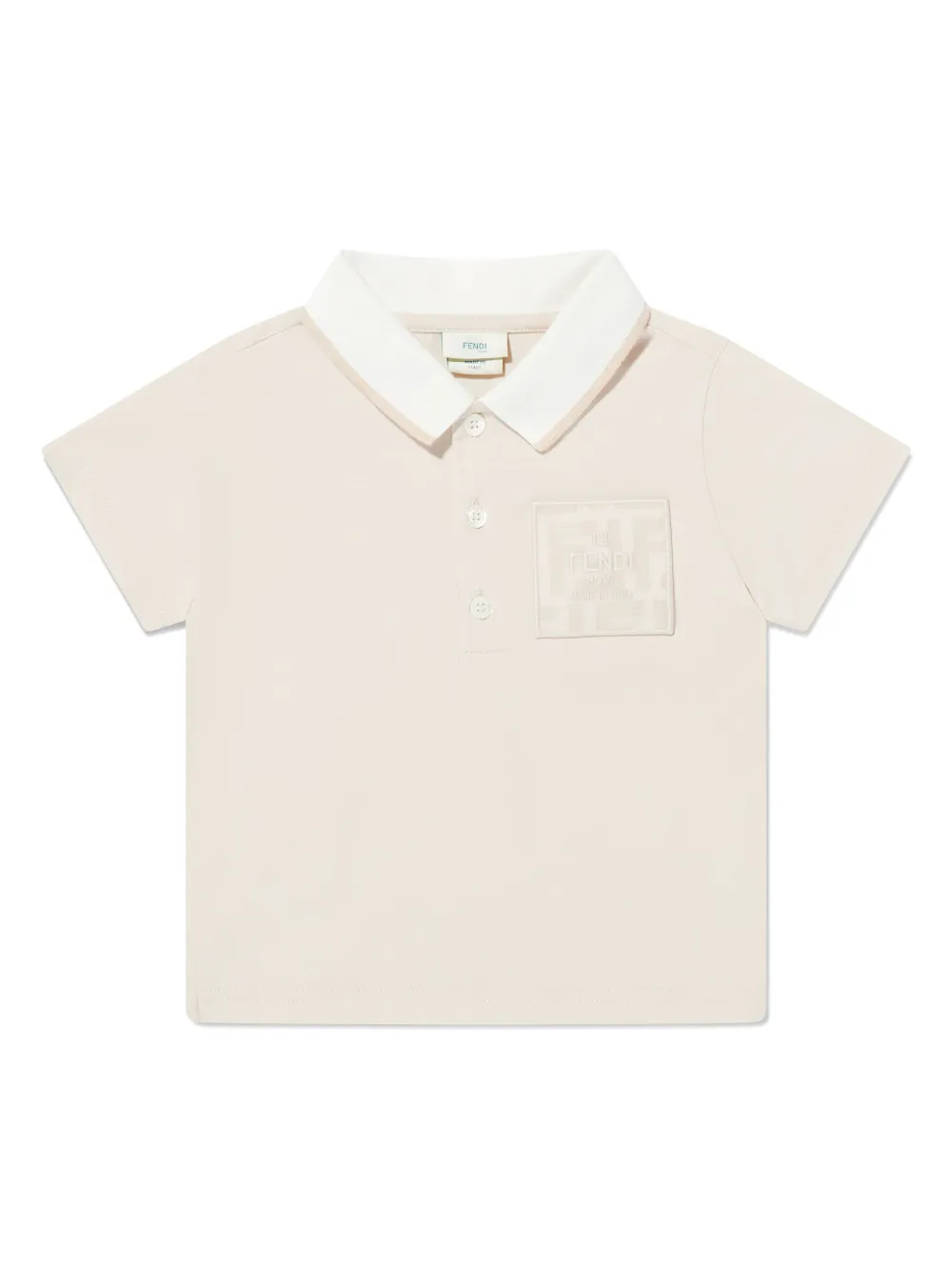Рубашка поло с вышитым логотипом FENDI KIDS, нейтральный
Рубашка поло с вышитым логотипом FENDI KIDS, нейтральный