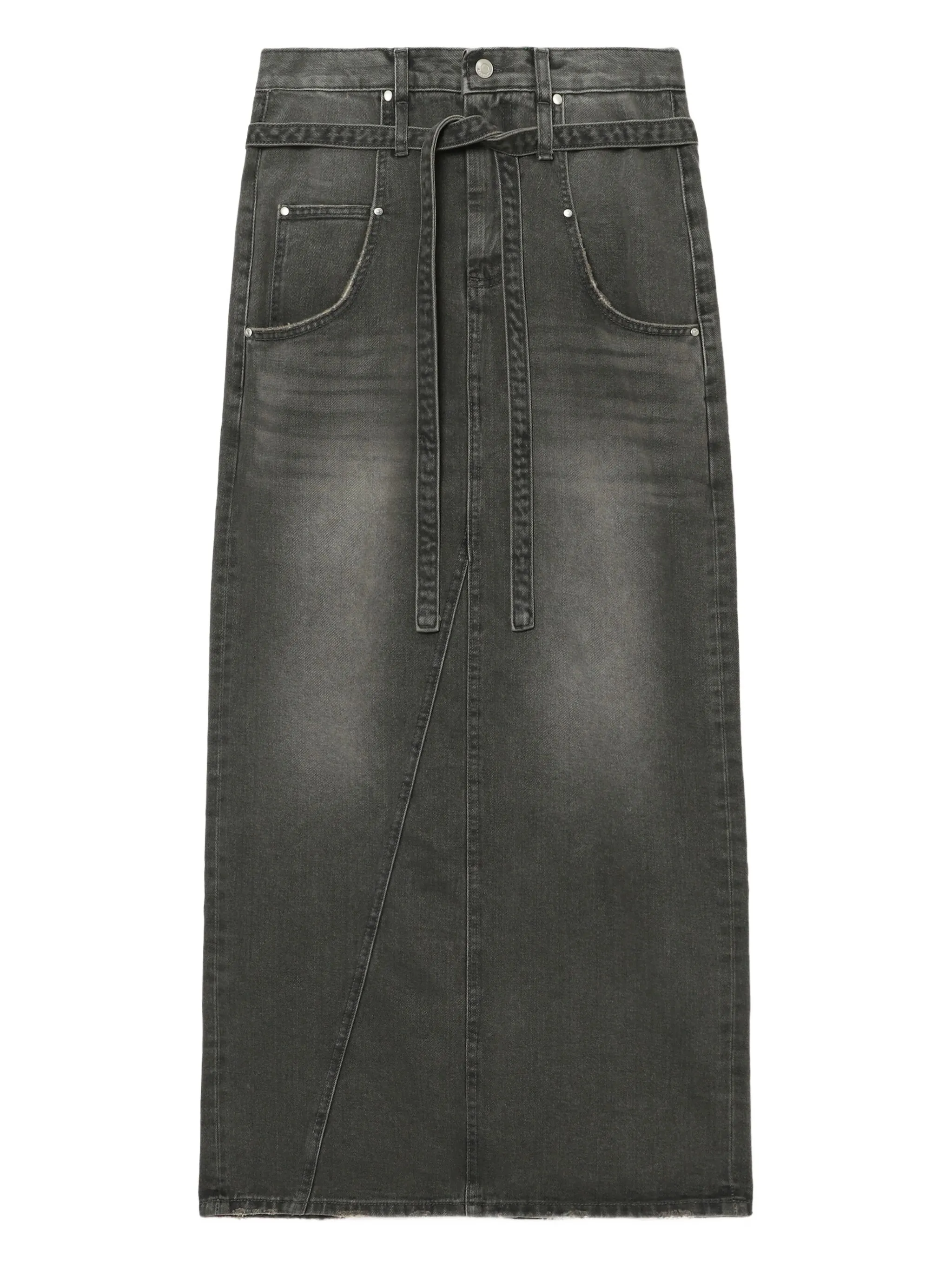 Джинсовая юбка с поясом Low Classic, серый
Джинсовая юбка с поясом Low Classic, серый