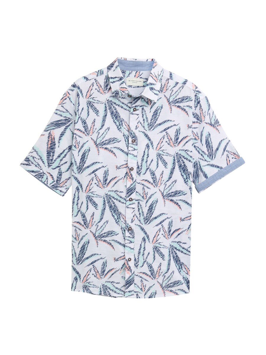 Рубашка на пуговицах Comfort fit TOM TAILOR, белый 
Рубашка на пуговицах Comfort fit TOM TAILOR, белый