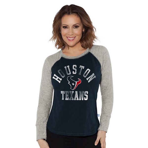 Женская футболка Houston Texans с длинным рукавом реглан и вафельной вязкой в цвете navy/heather gray G-Iii 4Her By Carl Banks, Синий, Женская футболка Houston Texans с длинным рукавом реглан и вафельной вязкой в цвете navy/heather gray G-Iii 4Her By Carl
Женская футболка Houston Texans с длинным рукавом реглан и вафельной вязкой в цвете navy/heather gray G-Iii 4Her By Carl Banks, Синий, Женская футболка Houston Texans с длинным рукавом реглан и вафельной вязкой в цвете navy/heather gray G-Iii 4Her By Carl