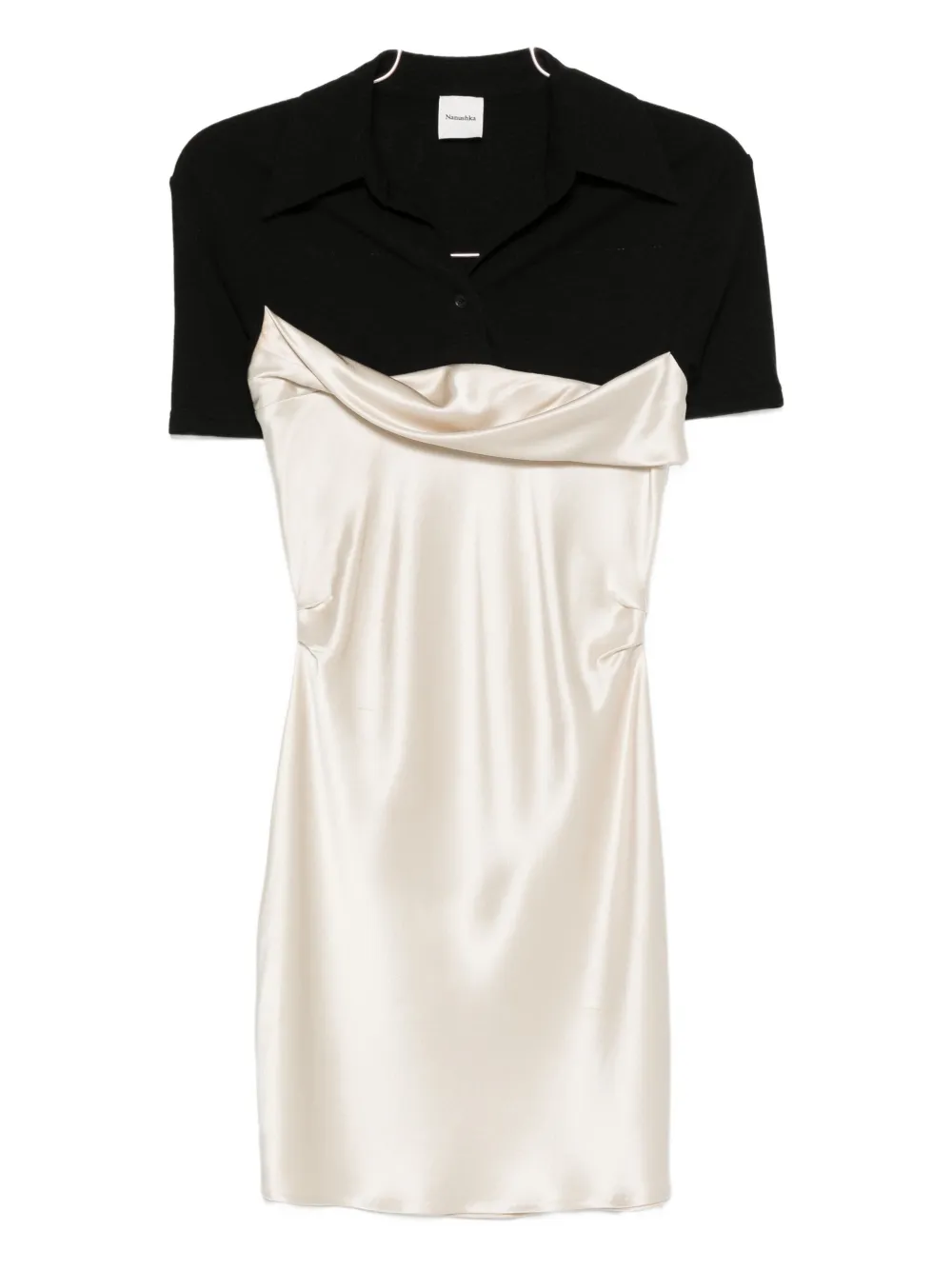 Платье мини с атласными вставками Nanushka, нейтральный
Платье мини с атласными вставками Nanushka, нейтральный