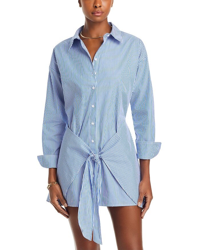 Платье Lucy Paris из поплина с завязкой спереди, синий
Платье Lucy Paris из поплина с завязкой спереди, синий