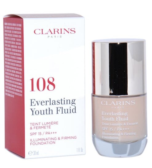 Разглаживающая основа, 108 Sand, SPF 15, 30 мл Clarins, Everlasting Youth Fluid
Разглаживающая основа, 108 Sand, SPF 15, 30 мл Clarins, Everlasting Youth Fluid