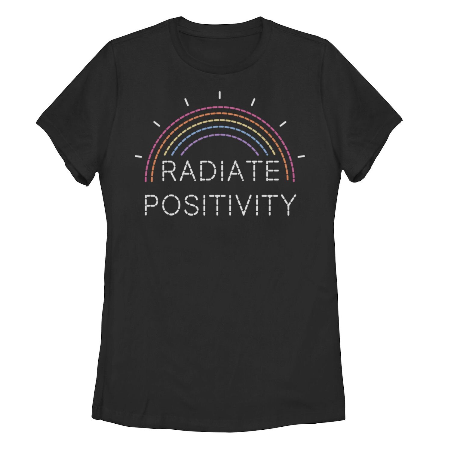 Детская футболка с радужным рисунком «Radiate Positivity»
Детская футболка с радужным рисунком «Radiate Positivity»