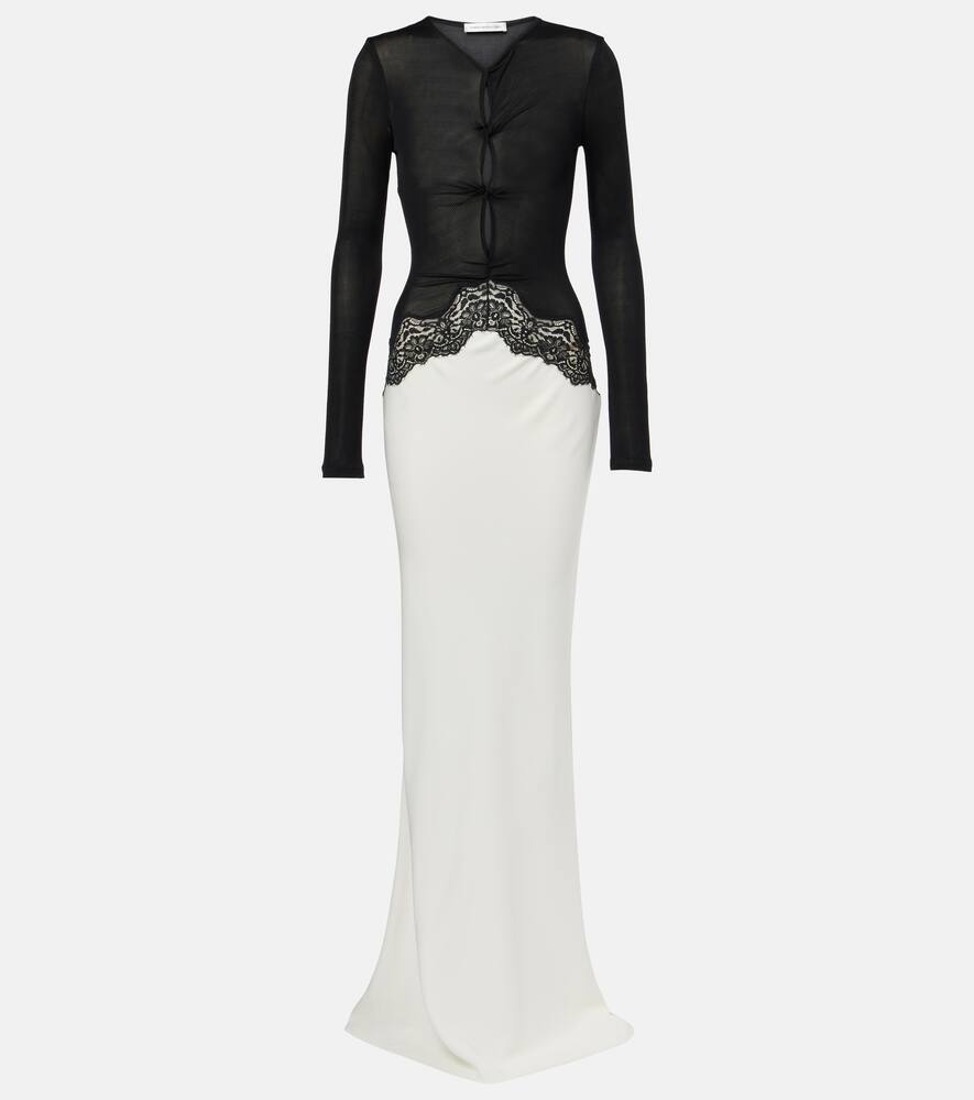Макси-платье с кружевной отделкой Christopher Esber, Black/White
Макси-платье с кружевной отделкой Christopher Esber, Black/White