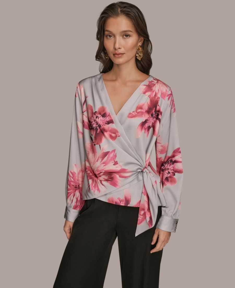 Женская блузка с длинными рукавами и цветочным принтом Donna Karan New York, Pink Sands Multi
Женская блузка с длинными рукавами и цветочным принтом Donna Karan New York, Pink Sands Multi