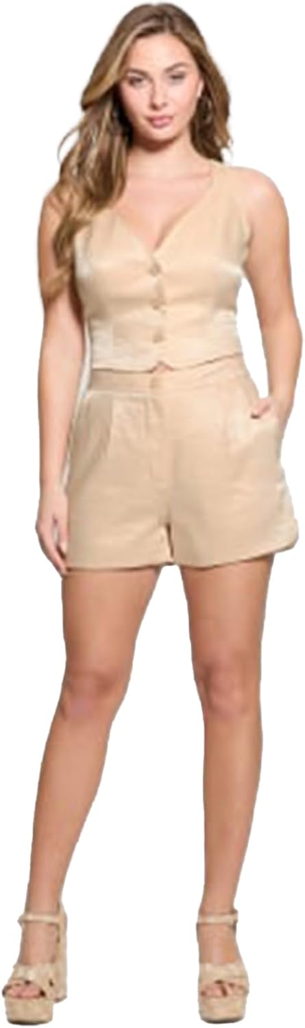 GUESS Женские шорты Camille с плиссировкой, Foamy Taupe Multi
GUESS Женские шорты Camille с плиссировкой, Foamy Taupe Multi