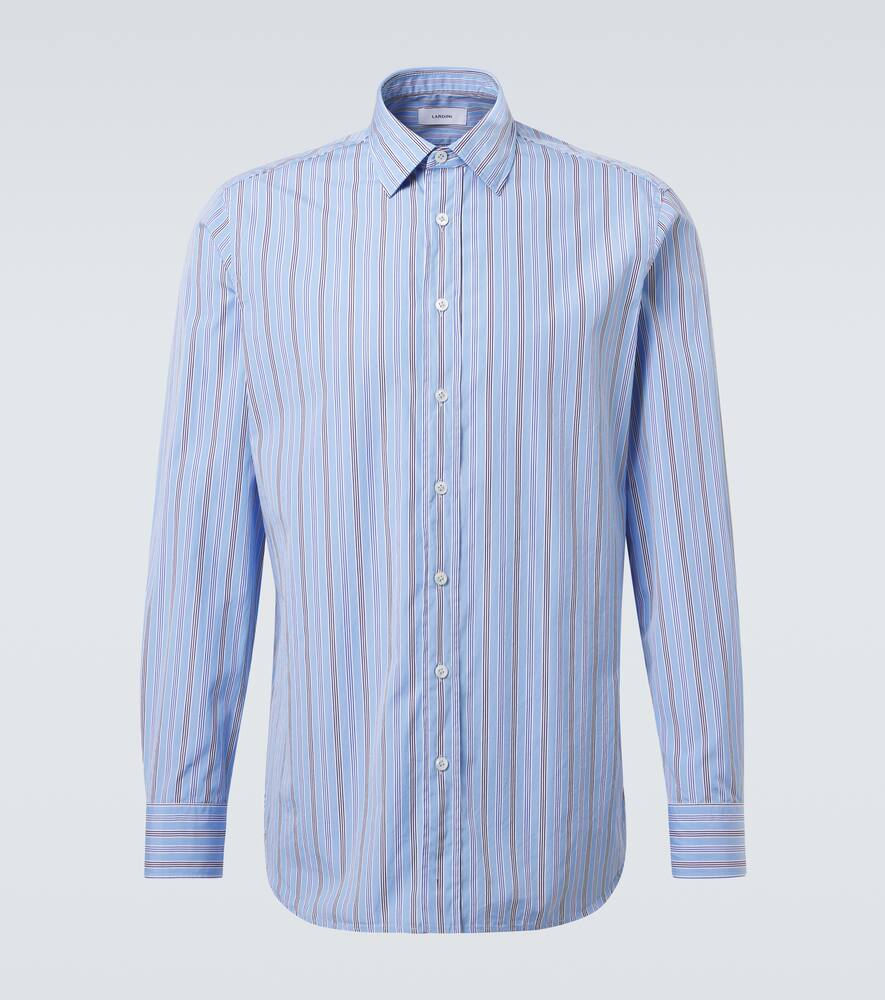 Полосатая хлопковая поплиновая рубашка Lardini, Blue Stripes
Полосатая хлопковая поплиновая рубашка Lardini, Blue Stripes
