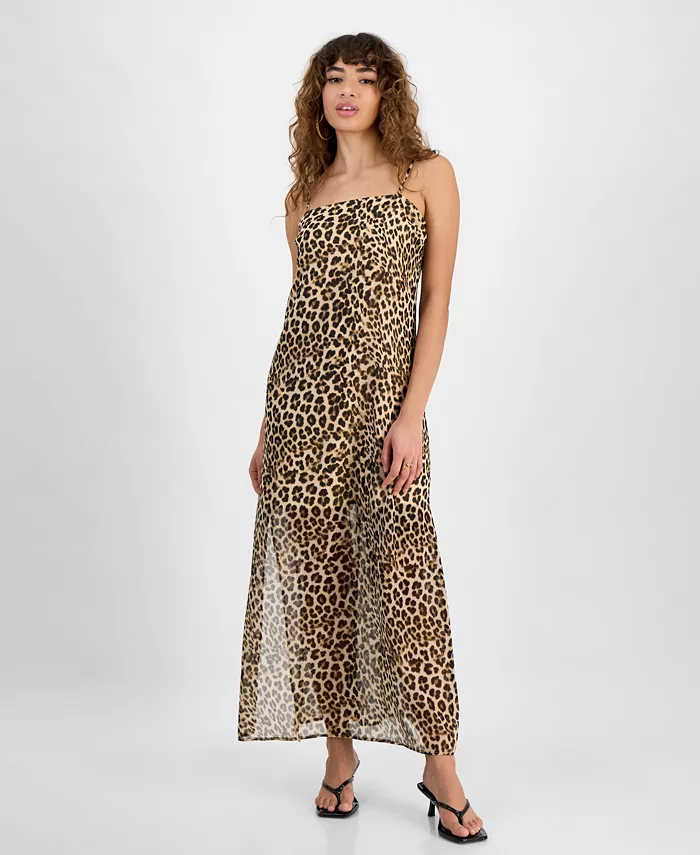 Женское платье макси с принтом и сетчатой накладкой Bar III, черный
Женское платье макси с принтом и сетчатой накладкой Bar III, черный