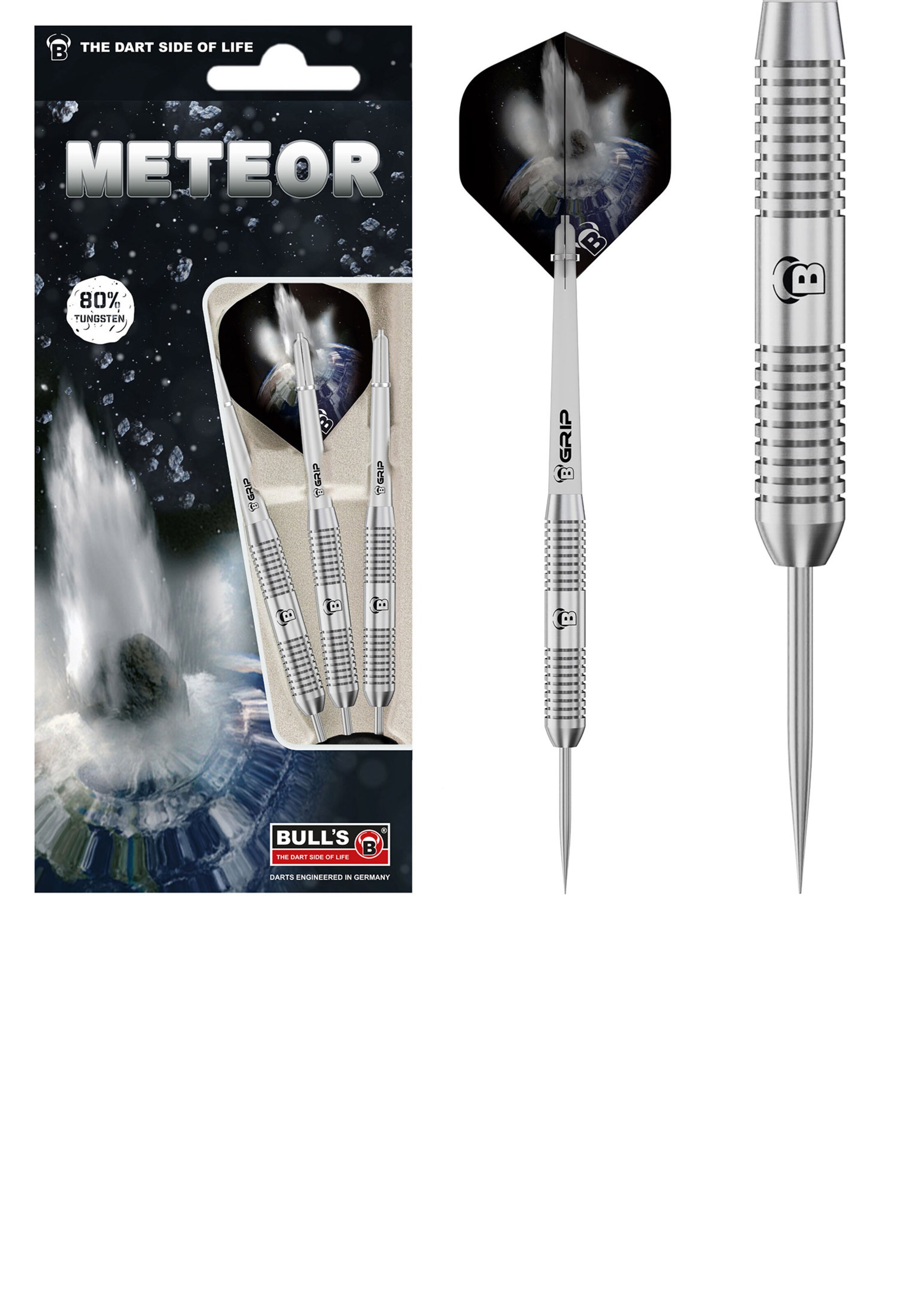 BULL'S Спортивный инвентарь 'Meteor MT1' дротики 80% вольфрамовые набор для начинающих 20 грамм в черном и серебристом цвете
BULL'S Спортивный инвентарь 'Meteor MT1' дротики 80% вольфрамовые набор для начинающих 20 грамм в черном и серебристом цвете