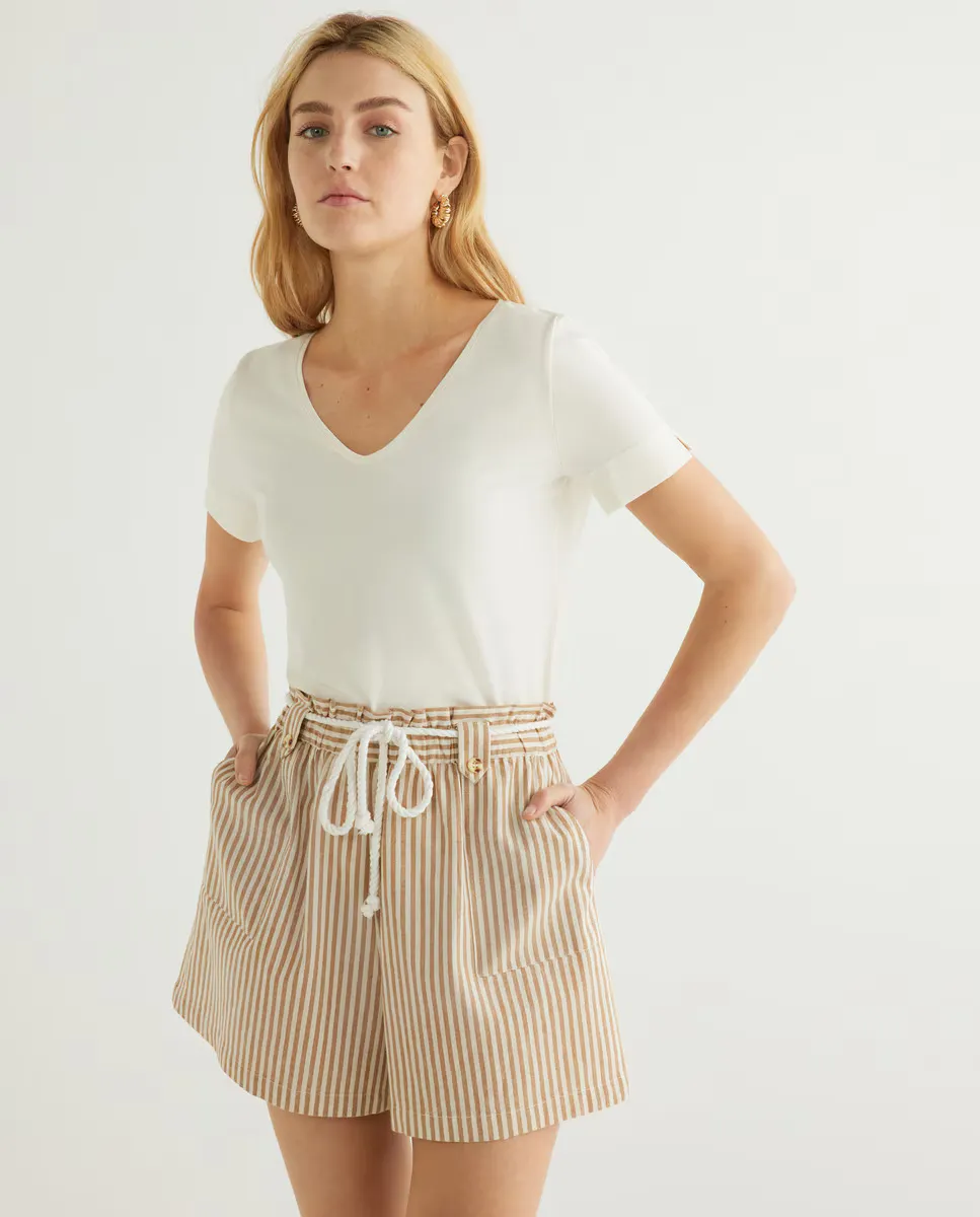 Женская футболка с короткими рукавами и V-образным вырезом Guitare, цвет Crudo
Женская футболка с короткими рукавами и V-образным вырезом Guitare, цвет Crudo