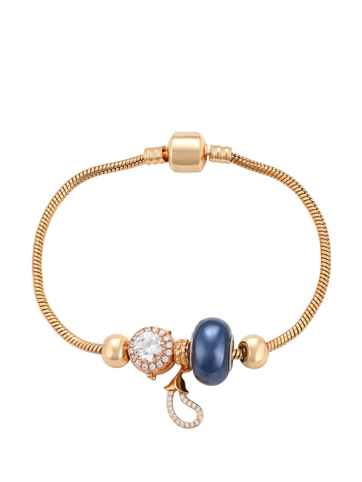 Faina Женский браслет-цепочка «змейка» с подвесками, розовое золото, темно-синий
Faina Женский браслет-цепочка «змейка» с подвесками, розовое золото, темно-синий