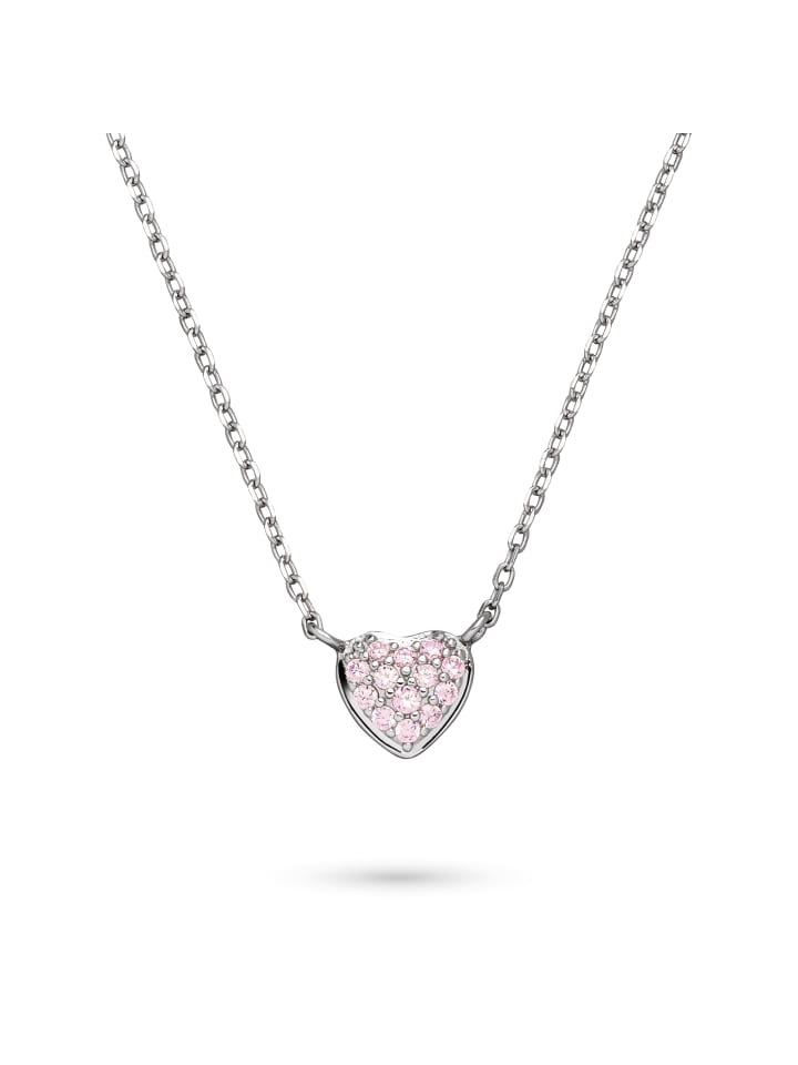 s.Oliver Серебряное колье с сердечком серебристо-розового цвета
s.Oliver Серебряное колье с сердечком серебристо-розового цвета